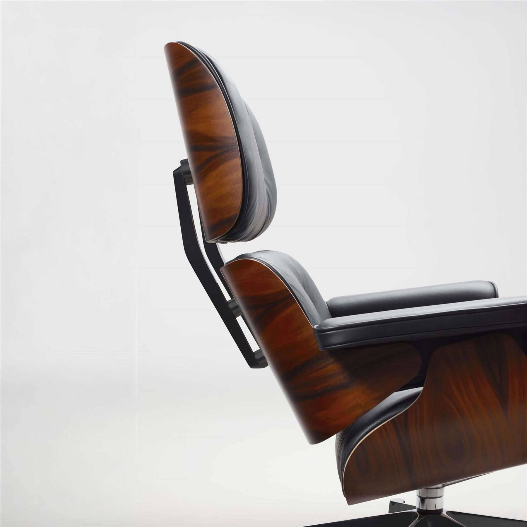 Vitra Eames Contemporary Lounge Chair and Footstool in Santos Palisander