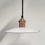 Outlet Poplar Fitment Hanging Pendant - White and Rose Gold