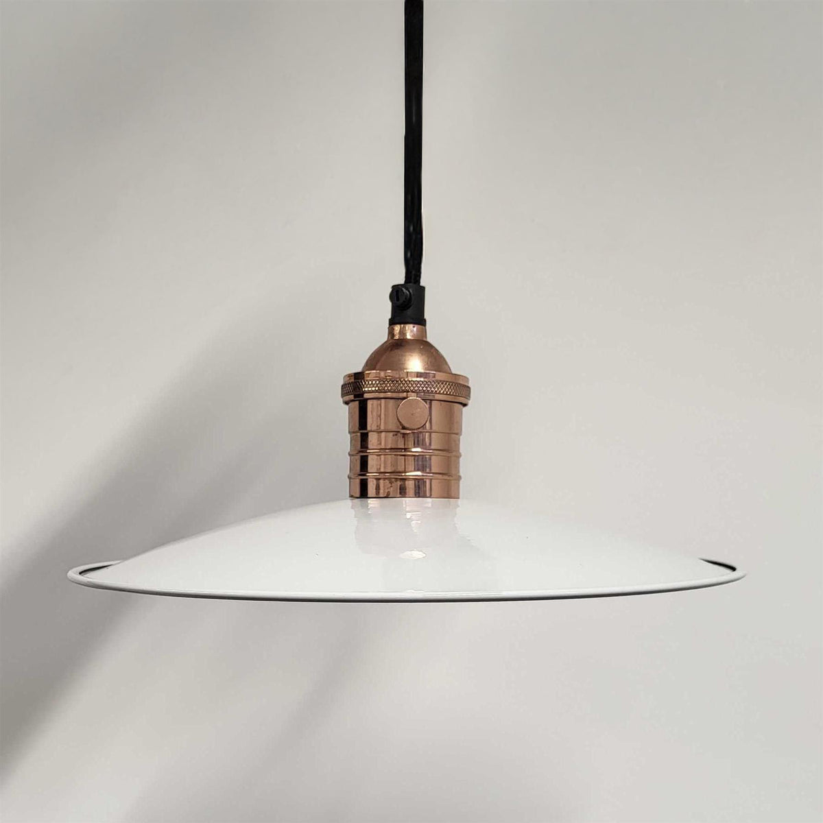 Outlet Poplar Fitment Hanging Pendant - White and Rose Gold
