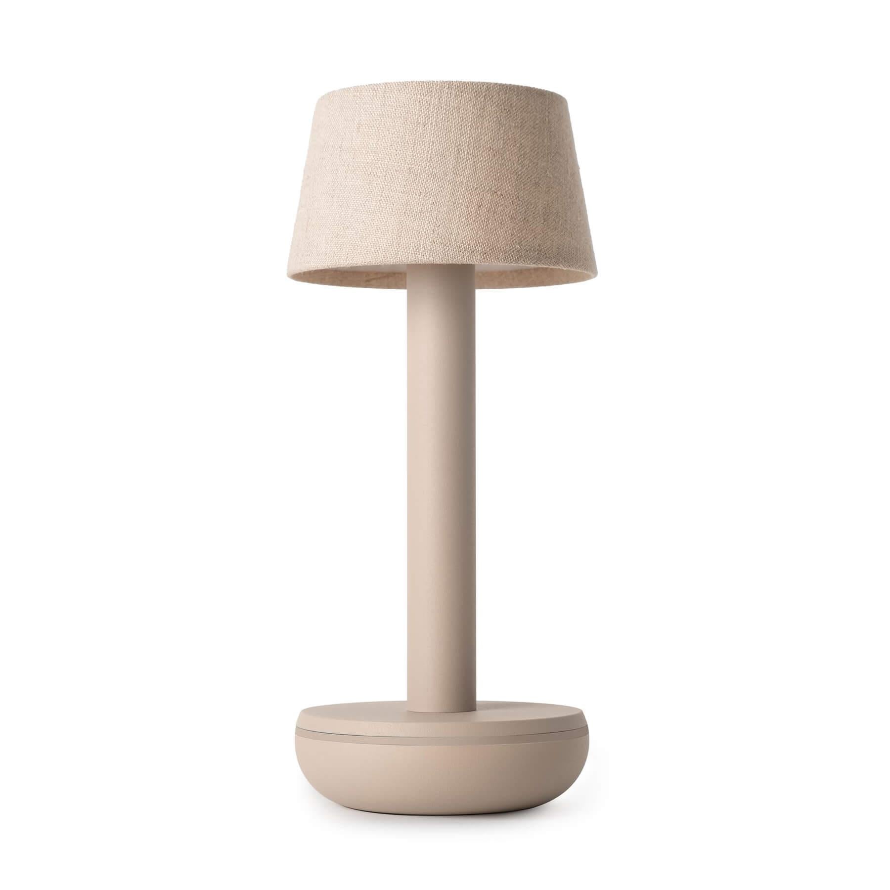 Two Portable Rechargeable Lamp with Linen Shade