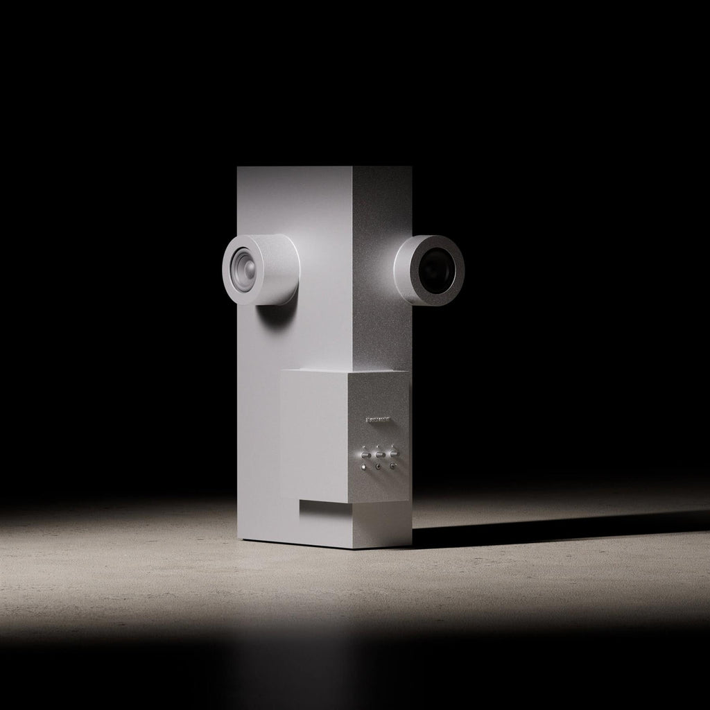 Transparent Brutalist Speaker