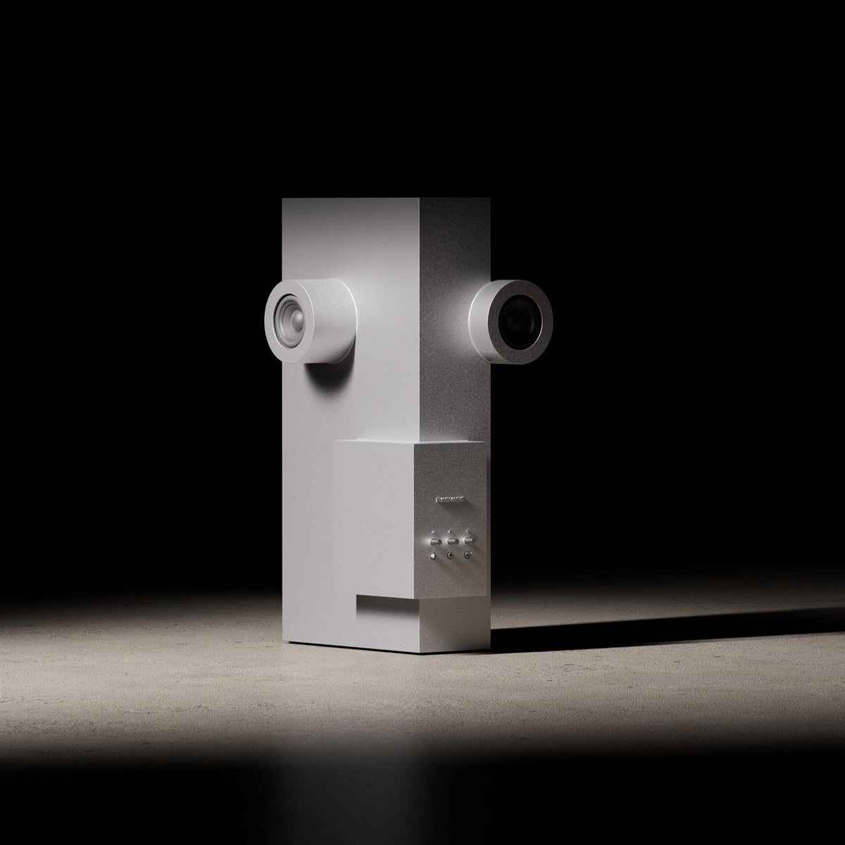 Transparent Brutalist Speaker