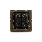 Soho Lighting Camden Collection Matt Black 20A 2 Gang 2 Way Toggle Switch
