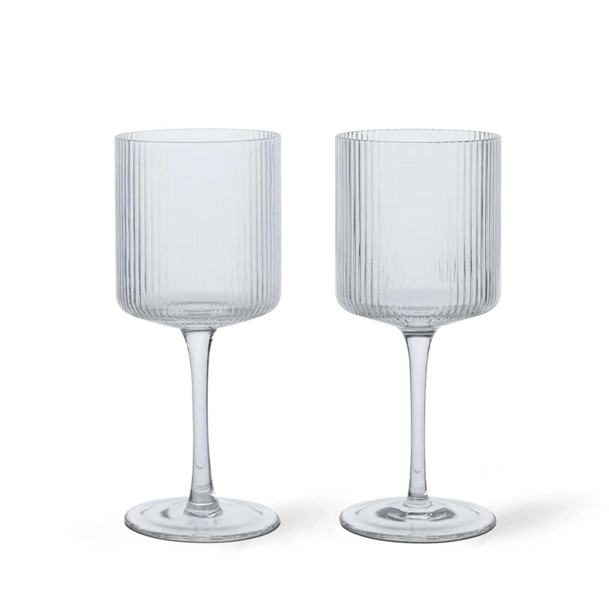 Ferm Living Ripple White Wine Glasses - Set of 2