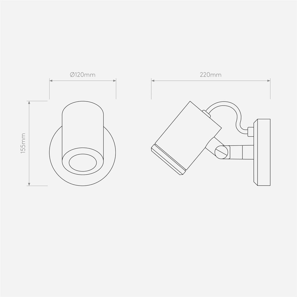 Astro Lighting Jura Single IP65 Outoor Wall Spotlight