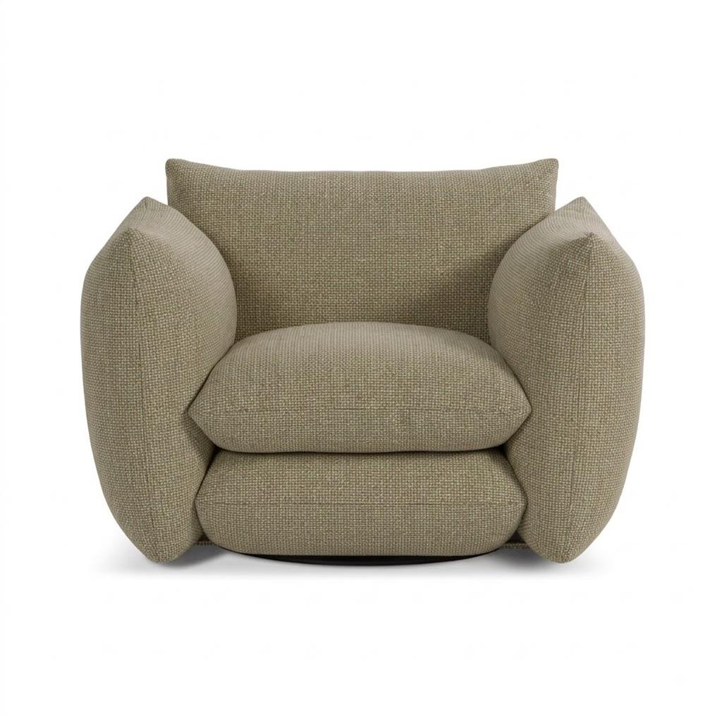 Outlet Knoll Perron Pillo Lounge Chair - Sahara Linen, Fixed Base