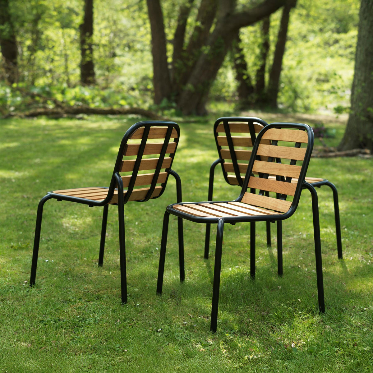 Normann Copenhagen Vig Wood Garden Dining Set - Large - Curated by Holloways of Ludlow