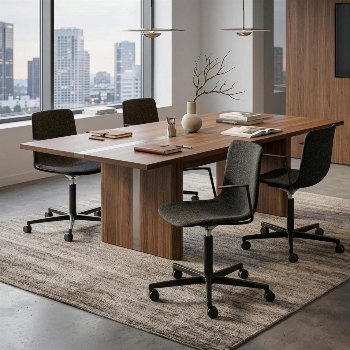 Fredericia Pato Armchair, Fully Upholstered with 5 Star Swivel Wheel Base