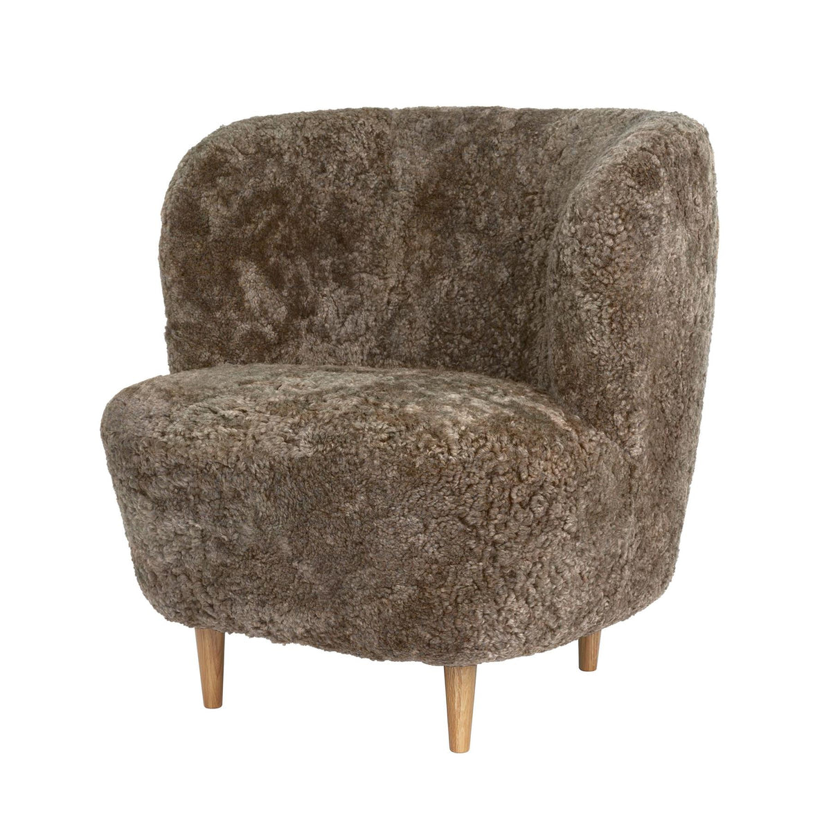 GUBI Stay Lounge Chair, Fully Upholstered in Sheepskin