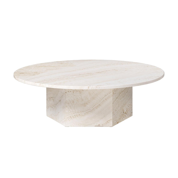 Ex-Display GUBI Epic Coffee Table - Large, Neutral White Travertine