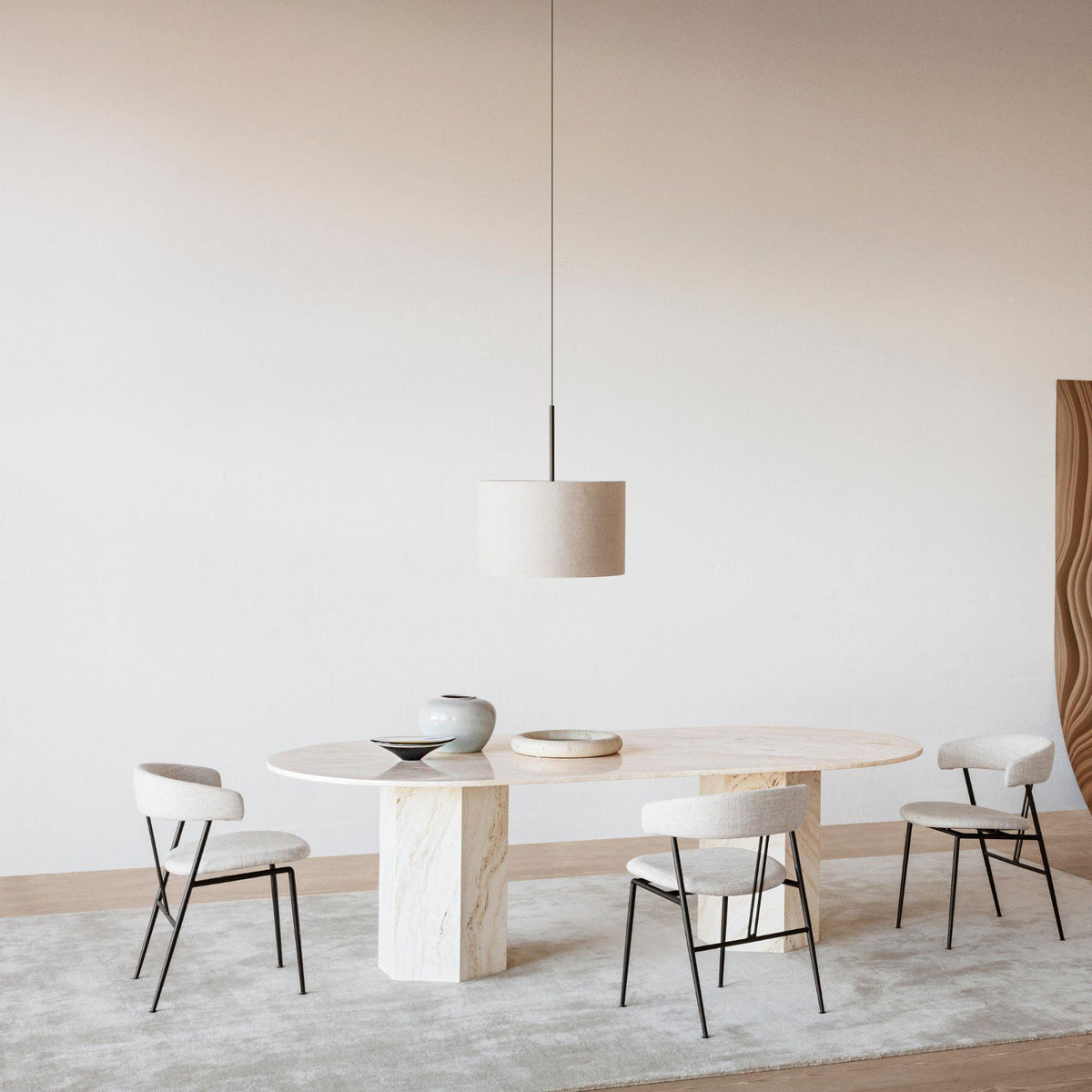 GUBI Epic Dining Table - Elliptical, Neutral White