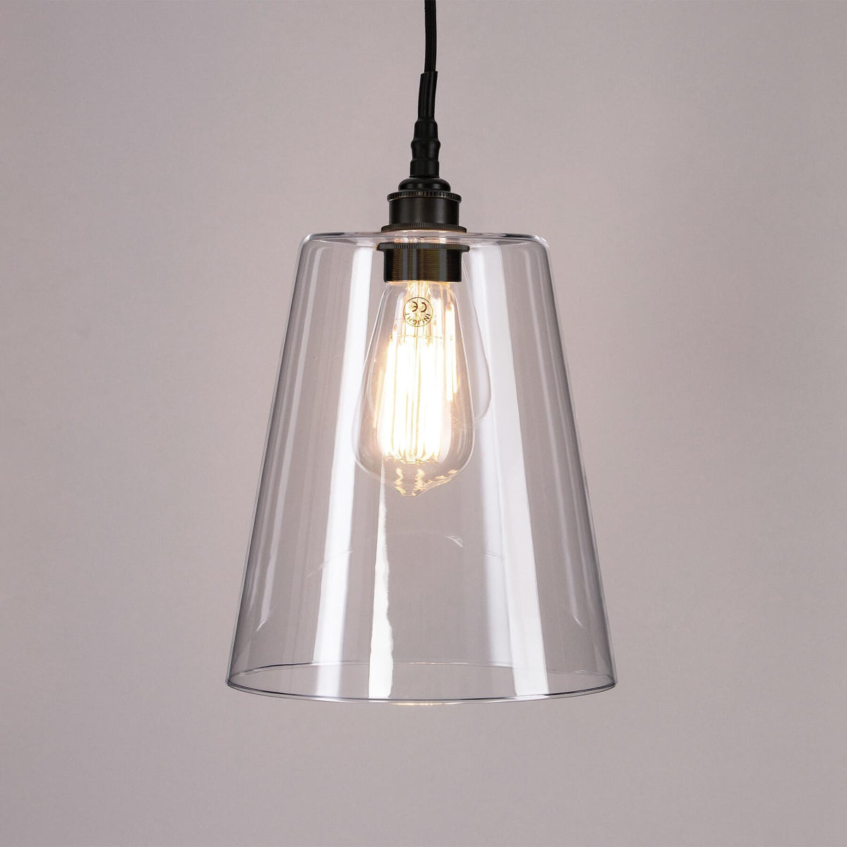 Old School Electric Tapered Blown Pendant Light : Bathroom Version