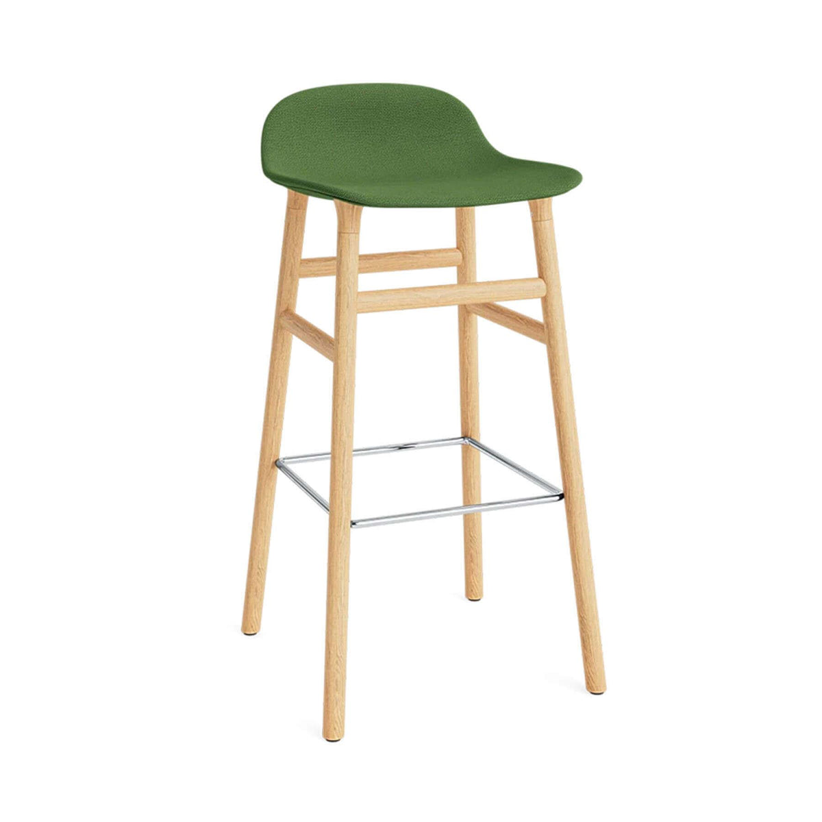 Normann Copenhagen Form Barstool, Upholstered with Wood Legs
