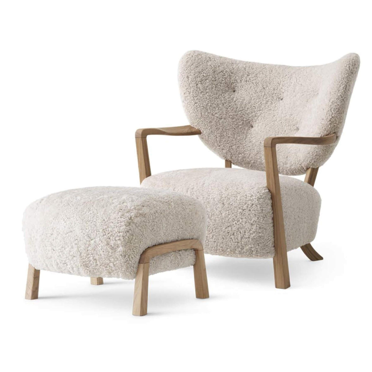 &Tradition ADT2 & ADT3 Wulff Lounge Chair Ottoman