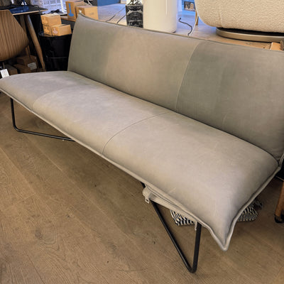 Ex-Display Earl Low Back 3 Seater Sofa - Sadie Leather Olive