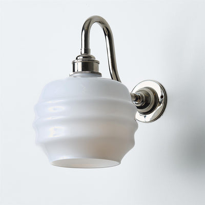 Old School Electric Deco Wall Light : Swan Arm : Bathroom Version