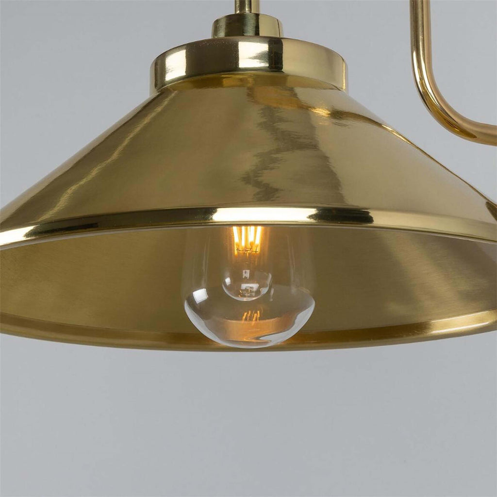 Mullan Lighting Nerissa Brass Swan Neck Wall Light