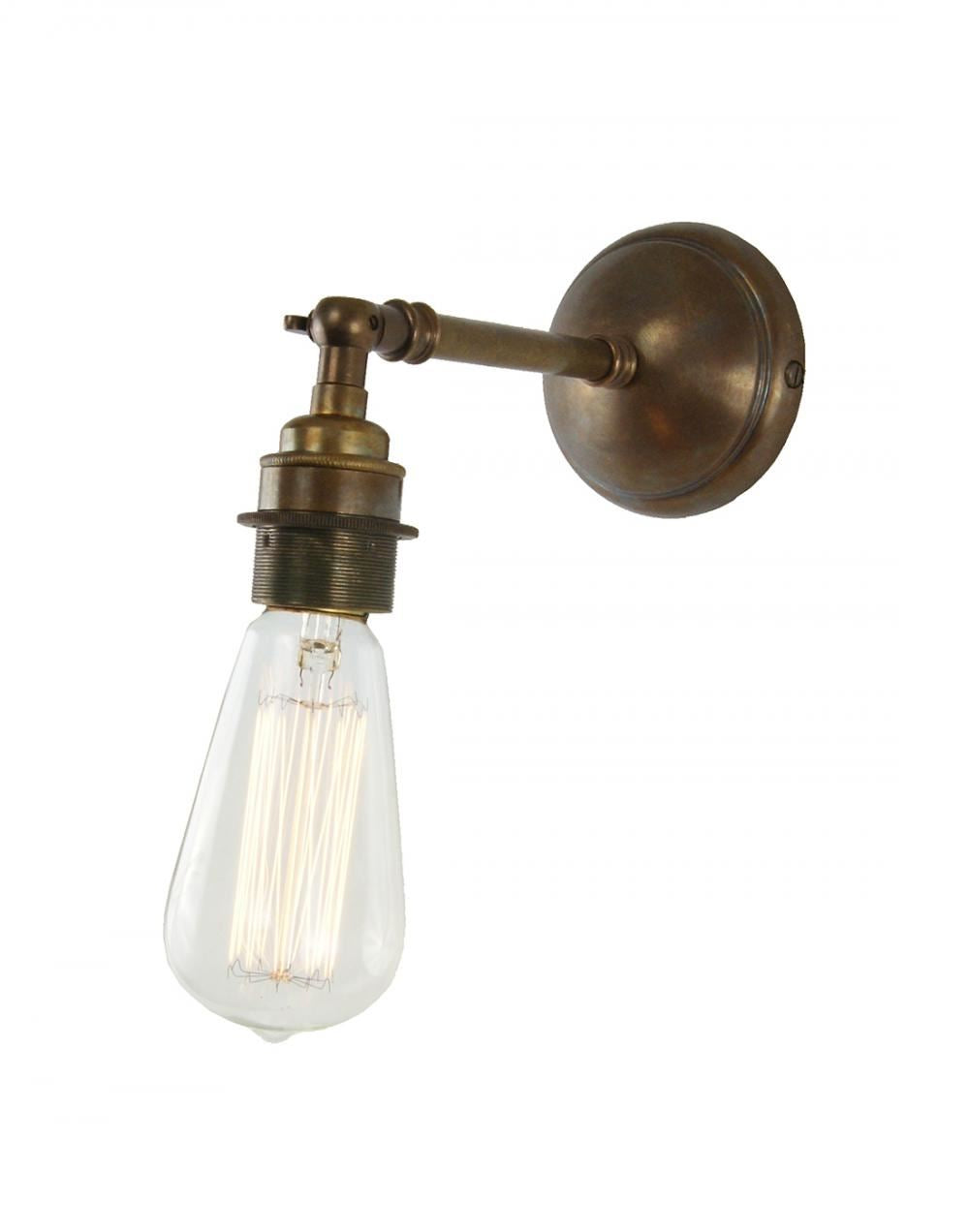Mullan Lighting Dabb Brass Adjustable Bare Bulb Wall Light