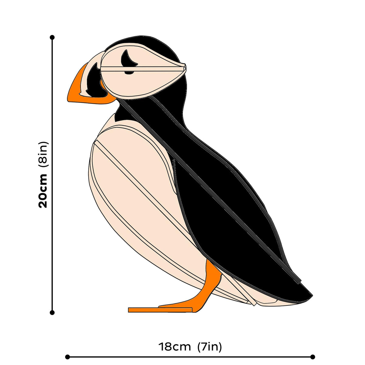 Lovi Wooden Puffin Decoration