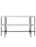 GUBI TS Console Table with Black Frame - with Shelves