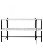 GUBI TS Console Table with Black Frame - with Shelves