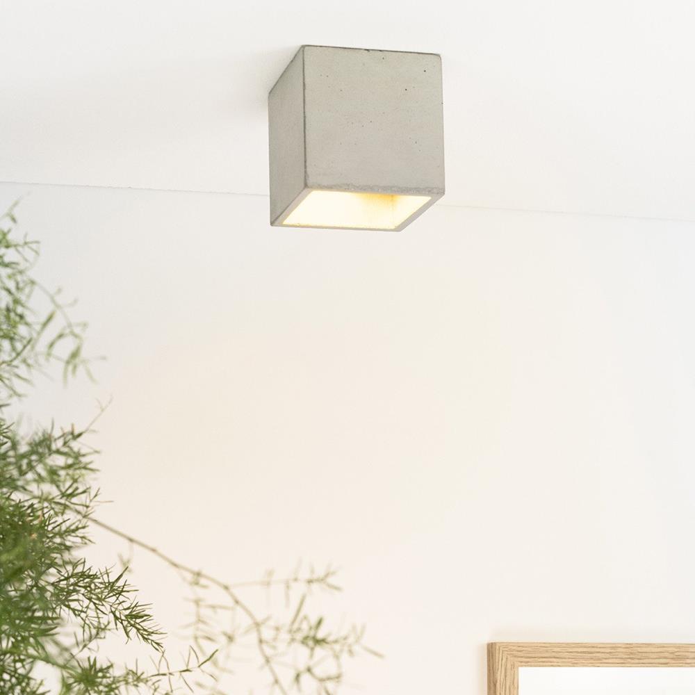 Concrete box ceiling light