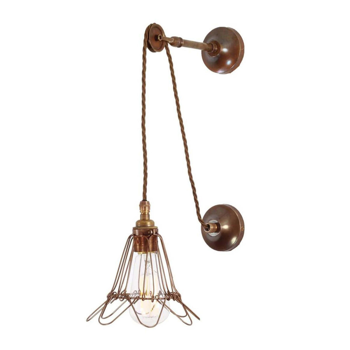 Mullan Lighting Vintage Adjustable Cage Wall Light