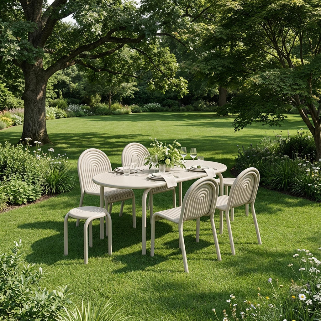 Tom Dixon Groove Family Garden Dining Set - Curated by Holloways of Ludlow