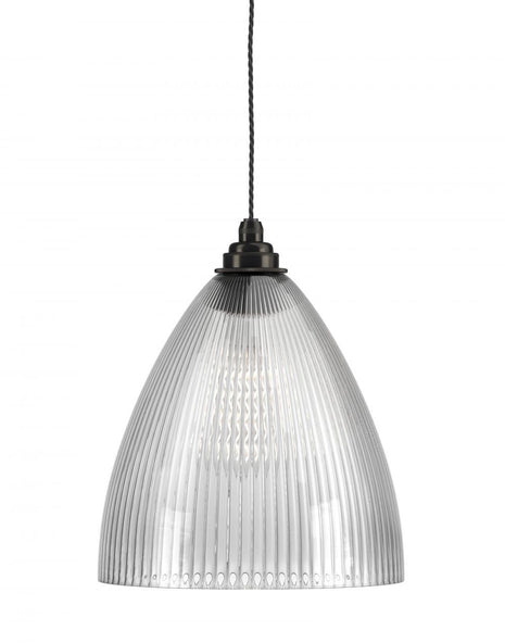 Outlet Fritz Fryer Ledbury Pendant Light - Large, Skinny Ribbed, Bronze