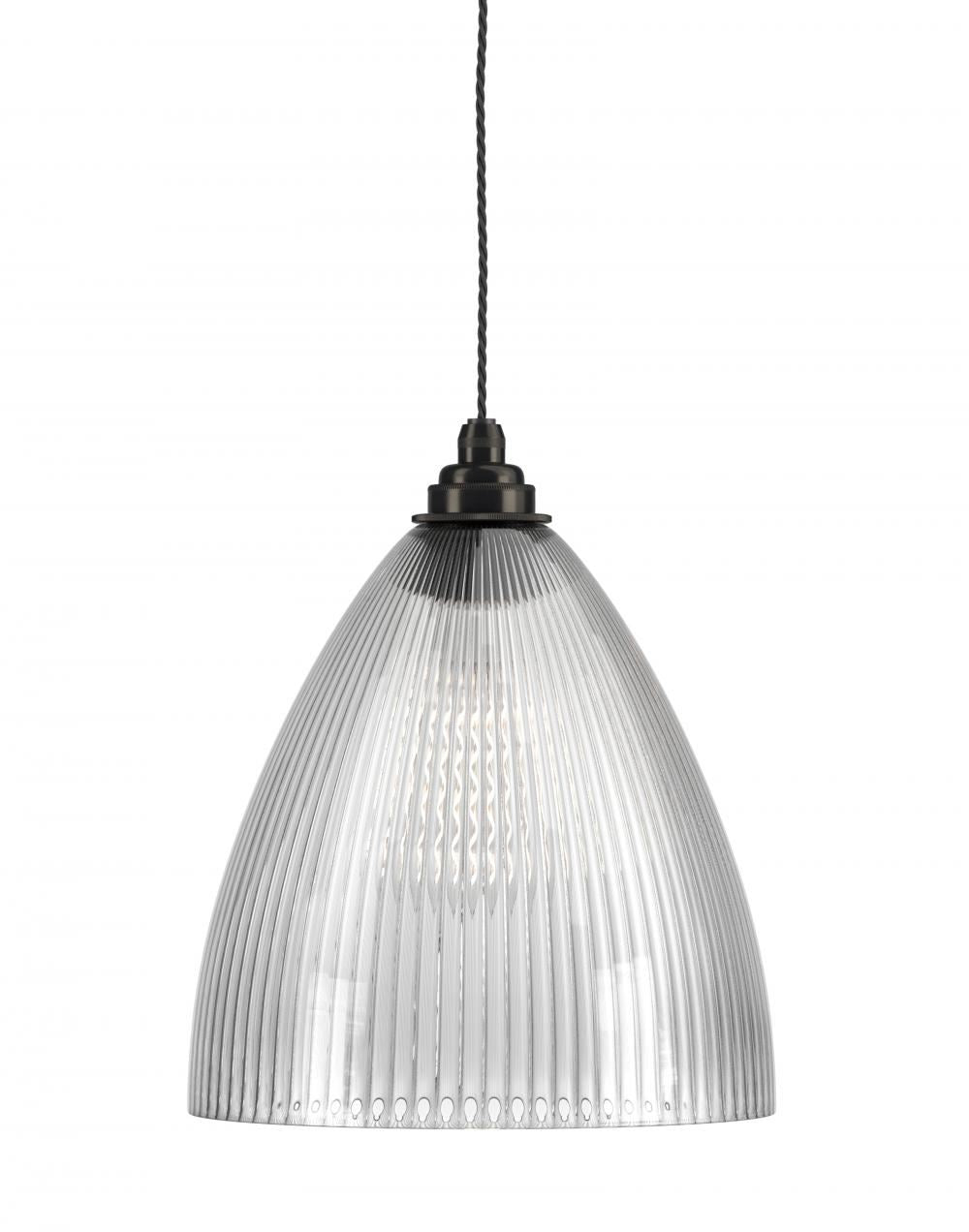 Outlet Fritz Fryer Ledbury Pendant Light - Large, Skinny Ribbed, Bronze