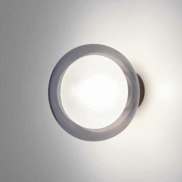 Outlet TOOY Nabila Wall / Ceiling Lamp - Medium, Black Chrome with Smoke Glass