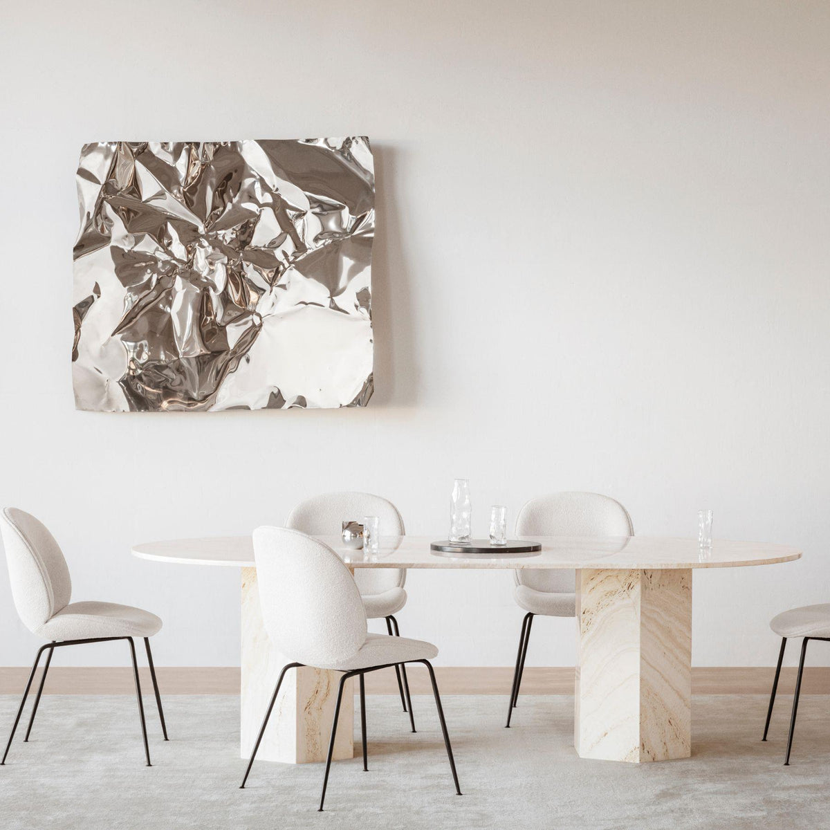 GUBI Epic Dining Table - Elliptical, Neutral White