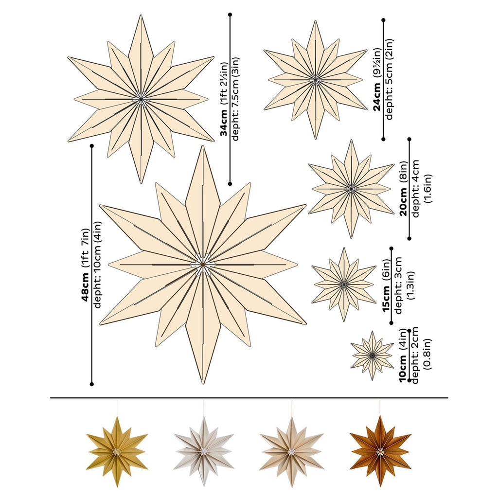 Lovi Wooden Decor Star Decoration