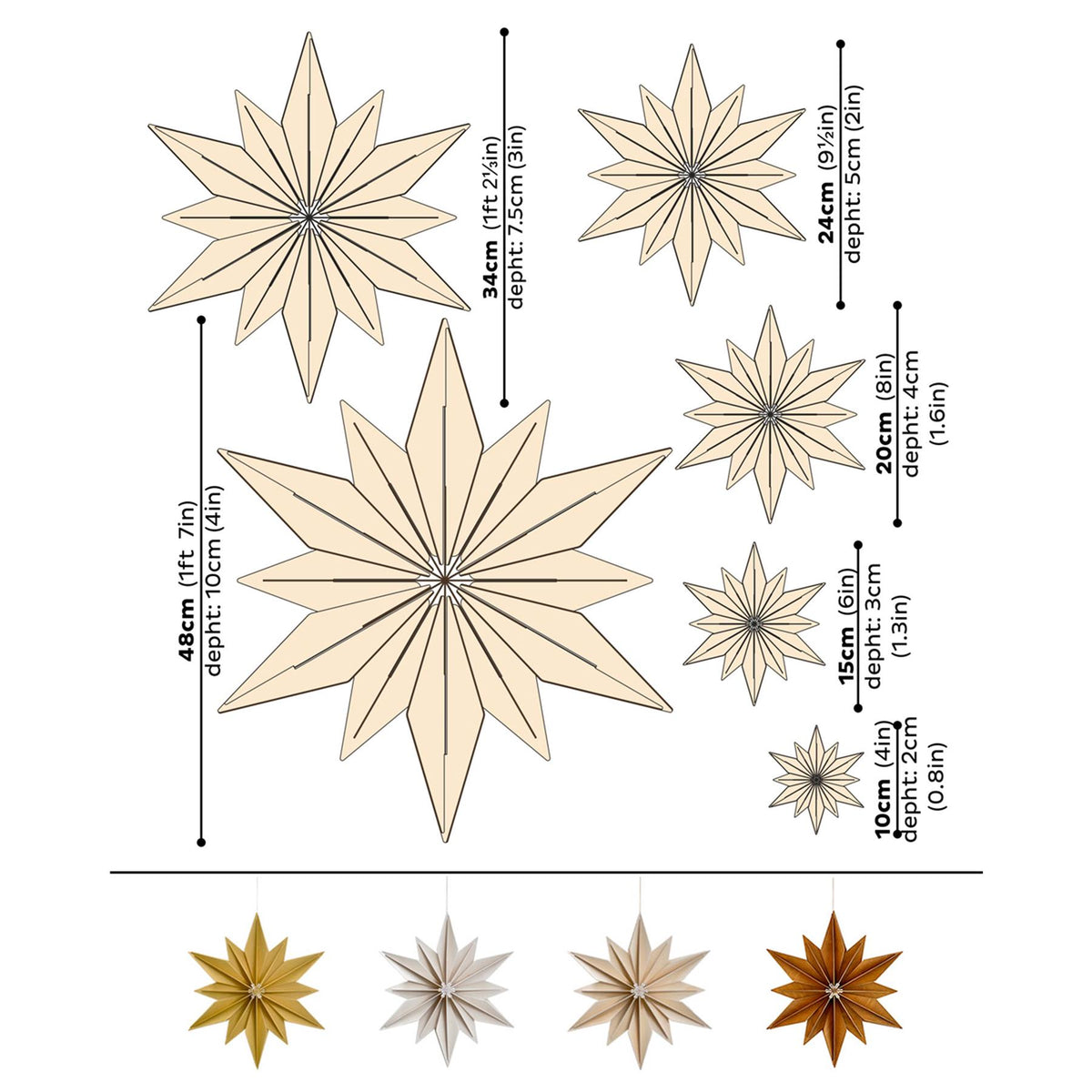 Lovi Wooden Decor Star Decoration