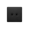 Soho Lighting Camden Collection Matt Black 20A 2 Gang 2 Way Toggle Switch