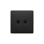 Soho Lighting Camden Collection Matt Black 20A 2 Gang 2 Way Toggle Switch