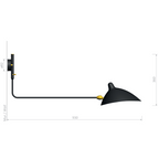 Serge Mouille Applique Pivotants 1 Rotating Arm Wall Lamp