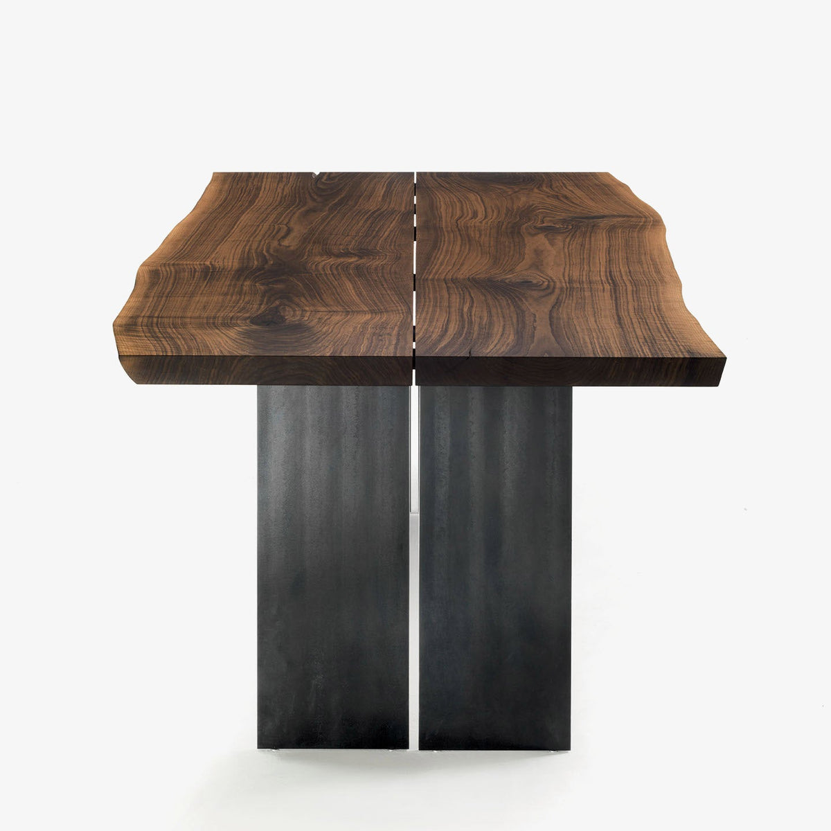 Outlet Riva 1920 plank natura table walnut split leg 220cm straight sides