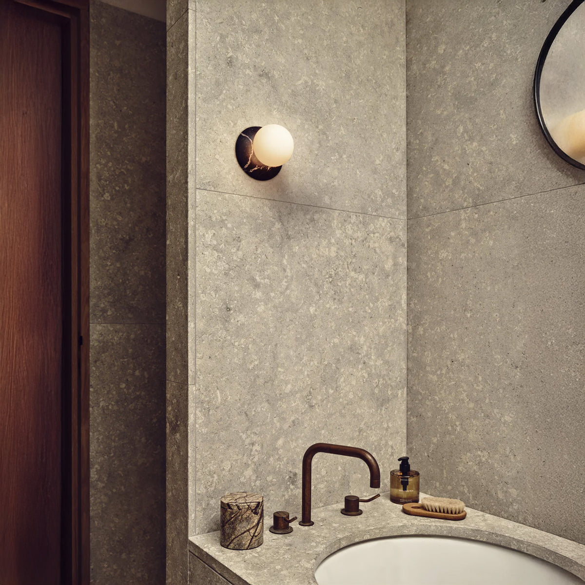 J. Adams Orbit Stone Wall Light